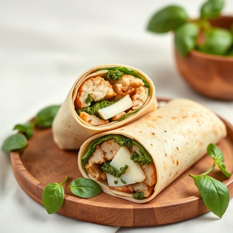 Chicken pesto wrap