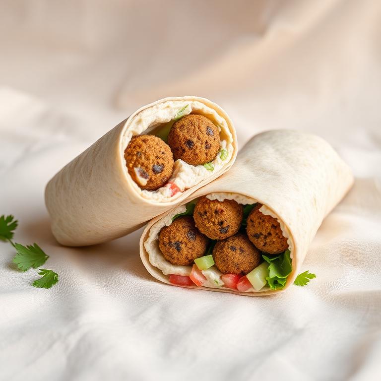 Falafel hummus wrap