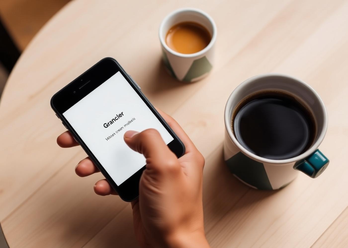 SquareOne rewards app on a phone next to a coffee