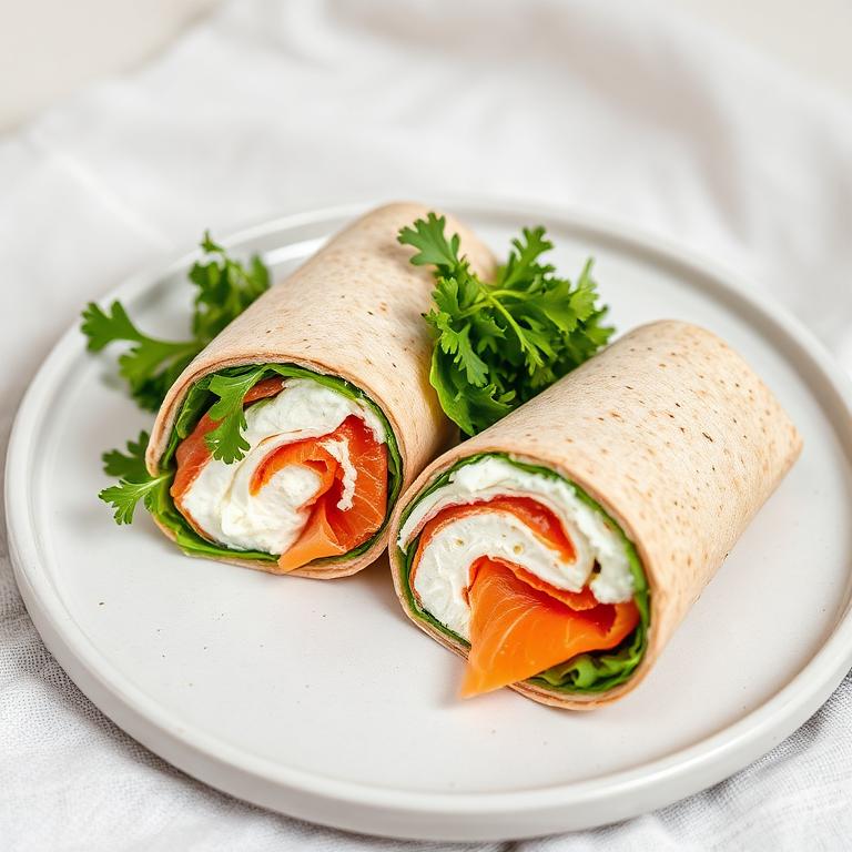 Wrap losos i krem sir