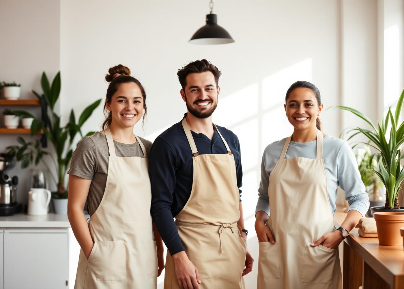 The SquareOne team in the café