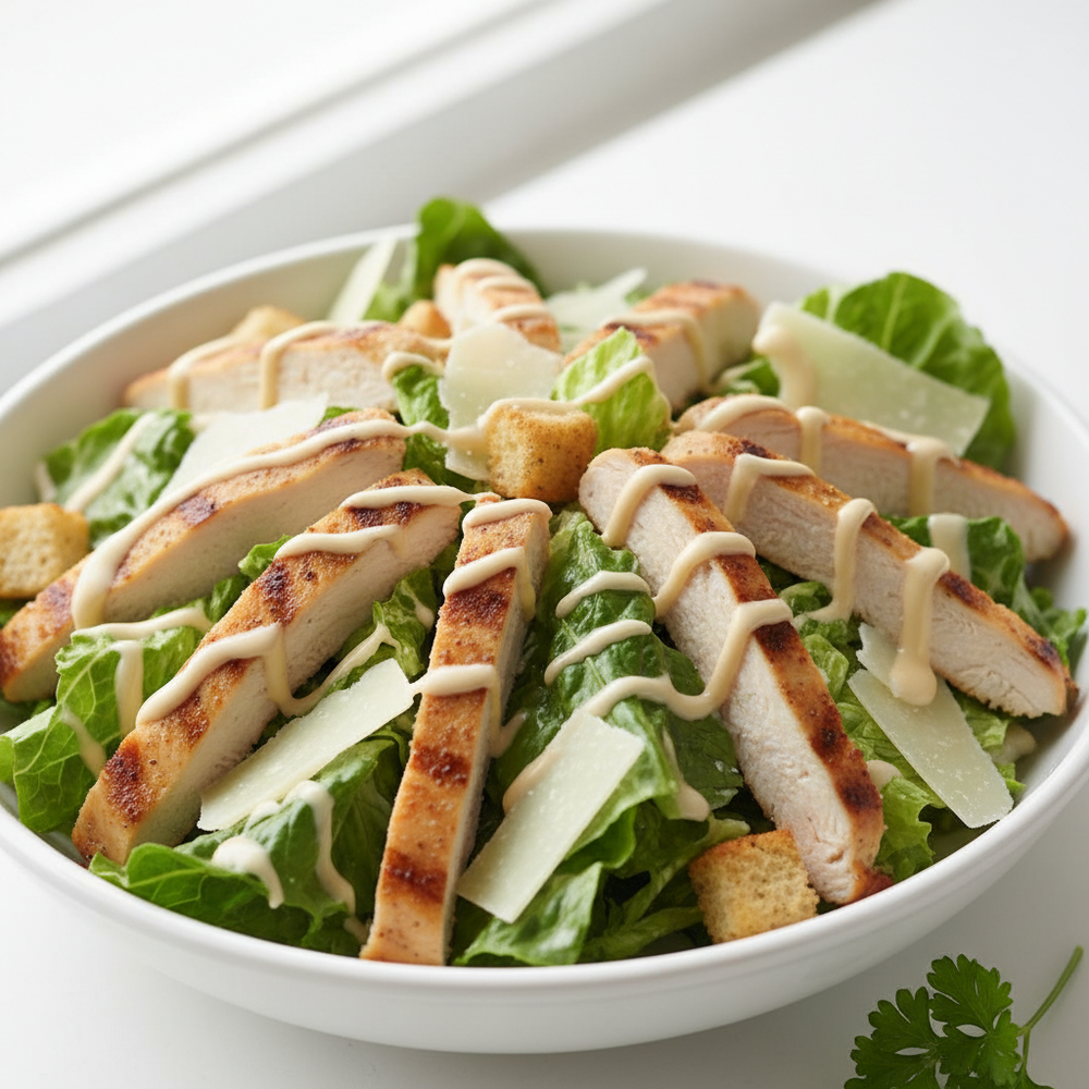 Chicken Caesar (Light)
 piletina, romaine, light dressing