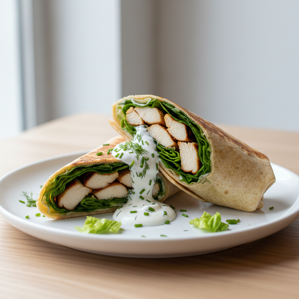 Chicken Wrap
 piletina, zelena salata, jogurt dressing