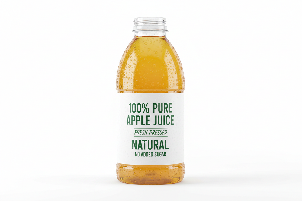 create juice in plastic bottle APPLE JUICE 100% apple juice