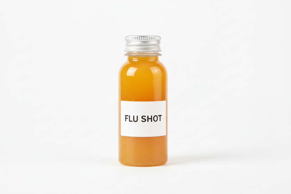 create shots wellness in a bottle plastic FLU SHOT(ginger, lemon, honey, cayenne pepper)